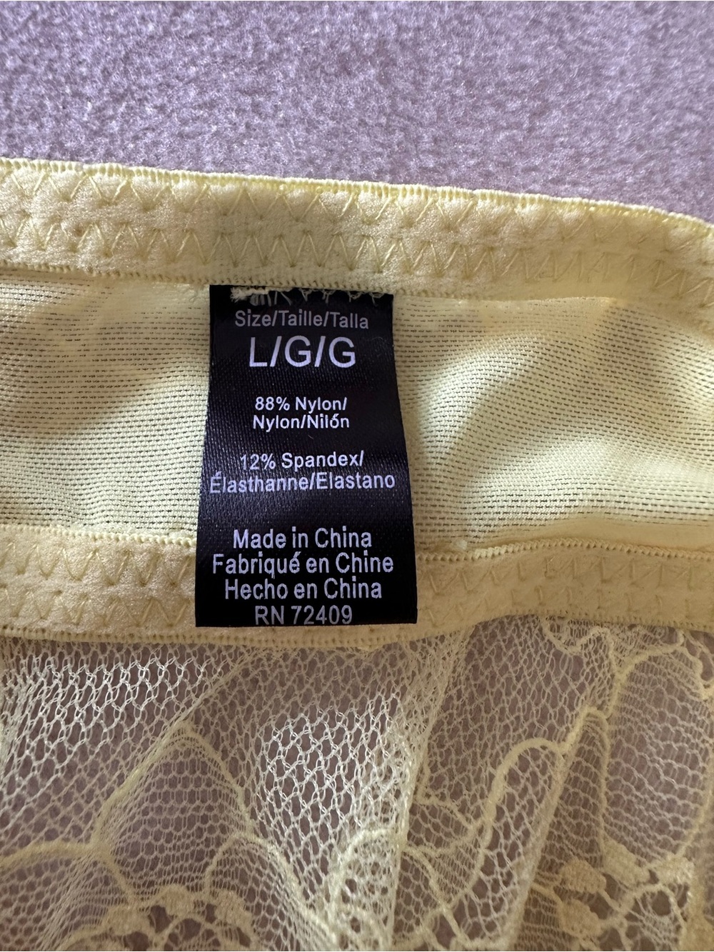 La Senza Yellow Lace Babydoll Chemise with Ribbon Tie Y2K Ethereal Fairycore - Picture 7 of 9